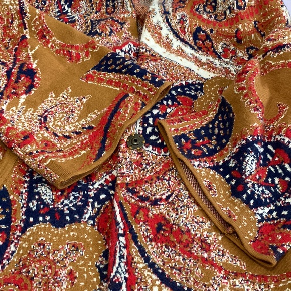 Moth By Anthropologie  Bell Paisley Bonze Cardigan Size S - Picture 13 of 15